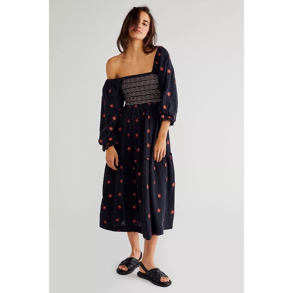 Free People - Dahlia Embroidered Maxi Dress - Picture 6 of 10